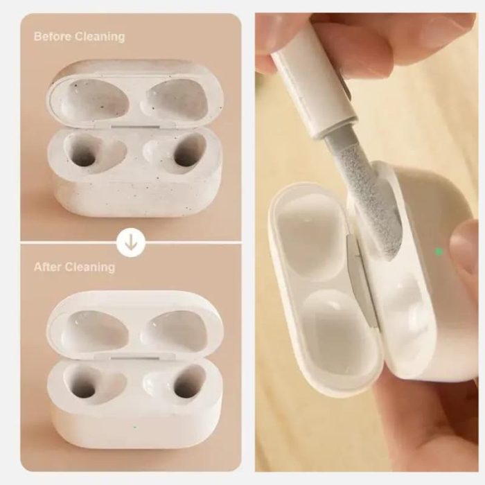 Before and after using Airpods Cleaning Kit 3 in 1